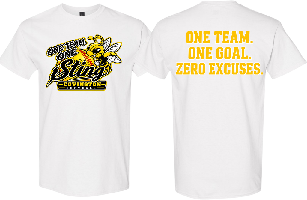 One Team. One Goal. Zero Excuses. - Black/Yellow Design