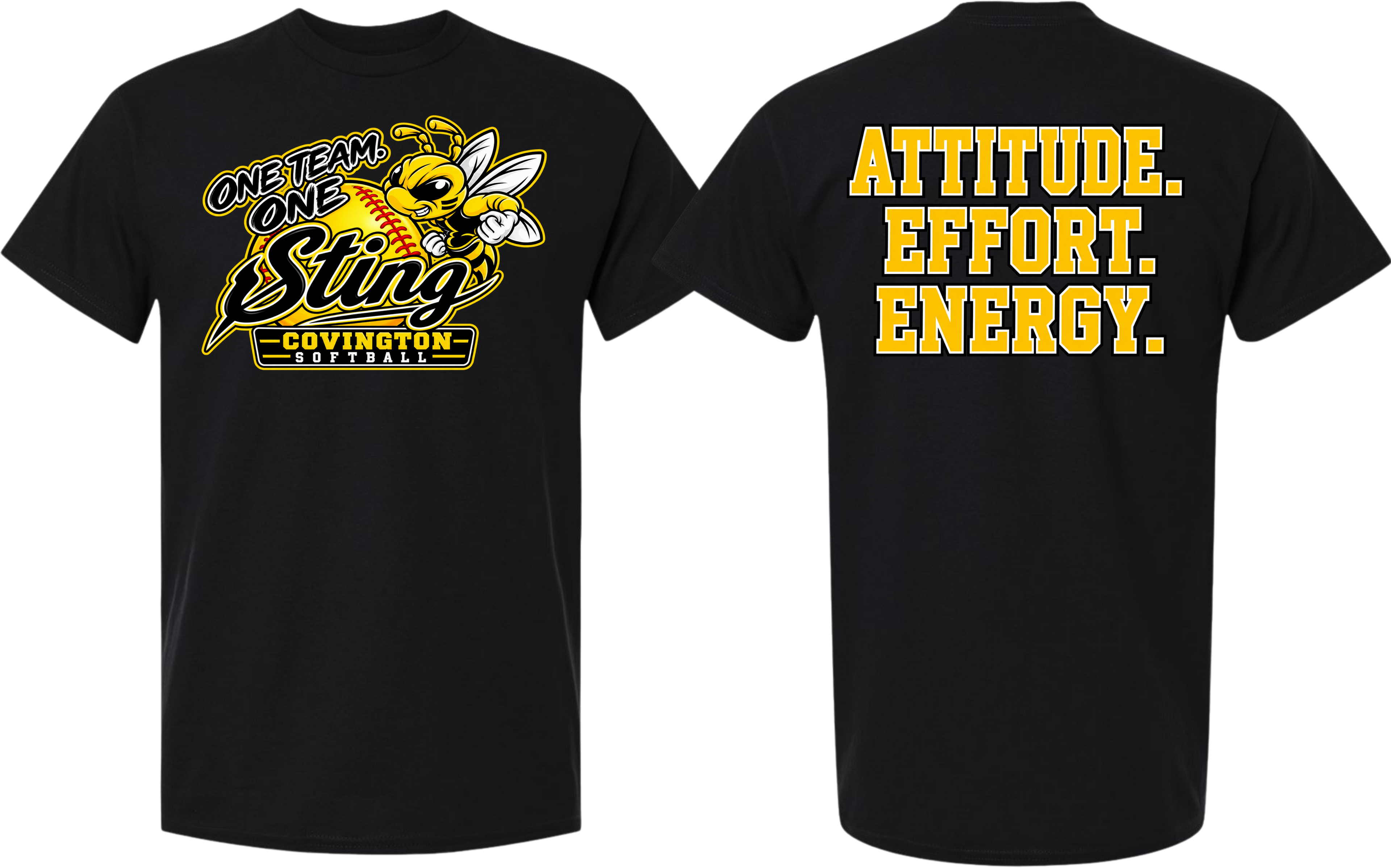 Attitude. Effort. Energy. - Black/Yellow Design