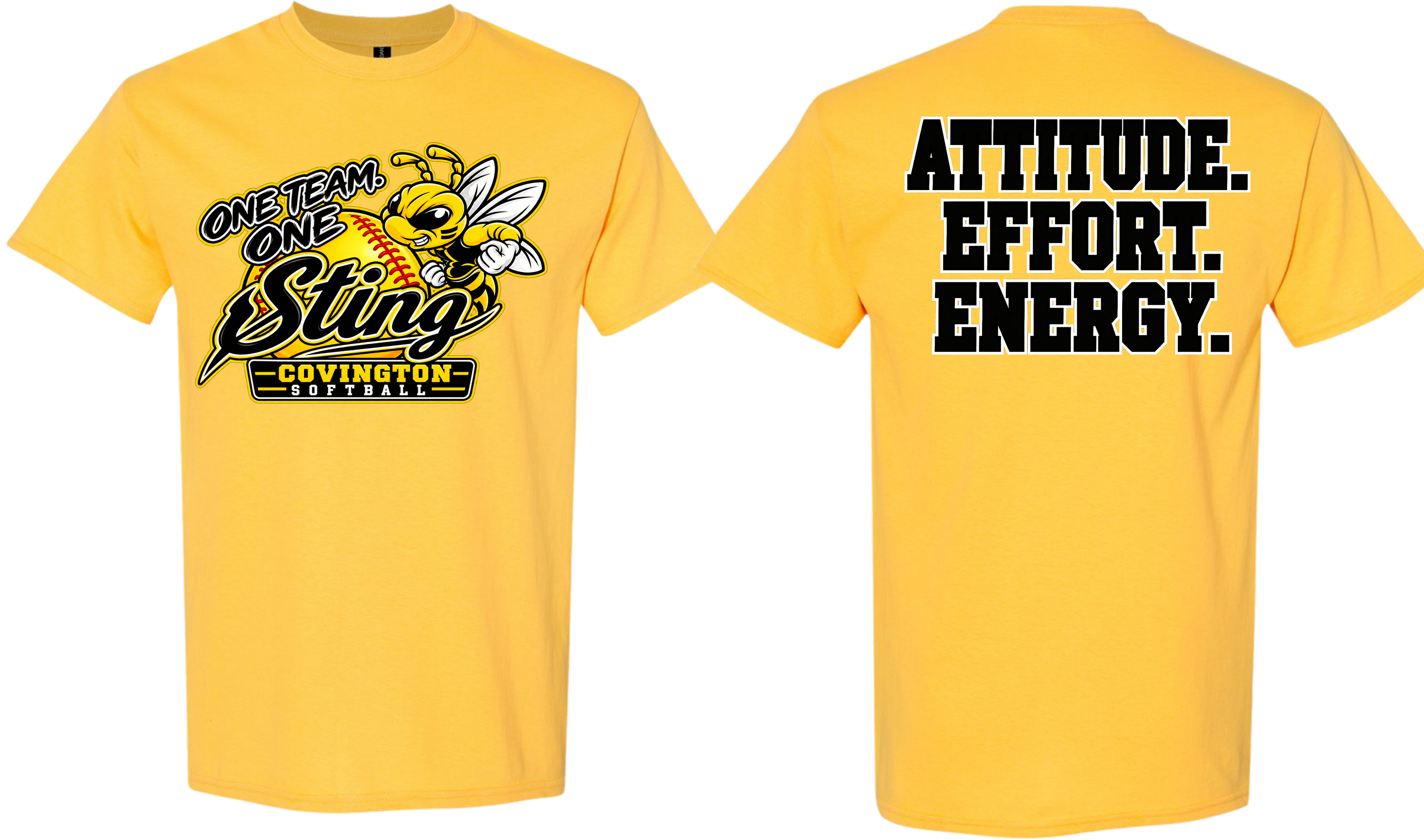 Attitude. Effort. Energy. - Black/Yellow Design