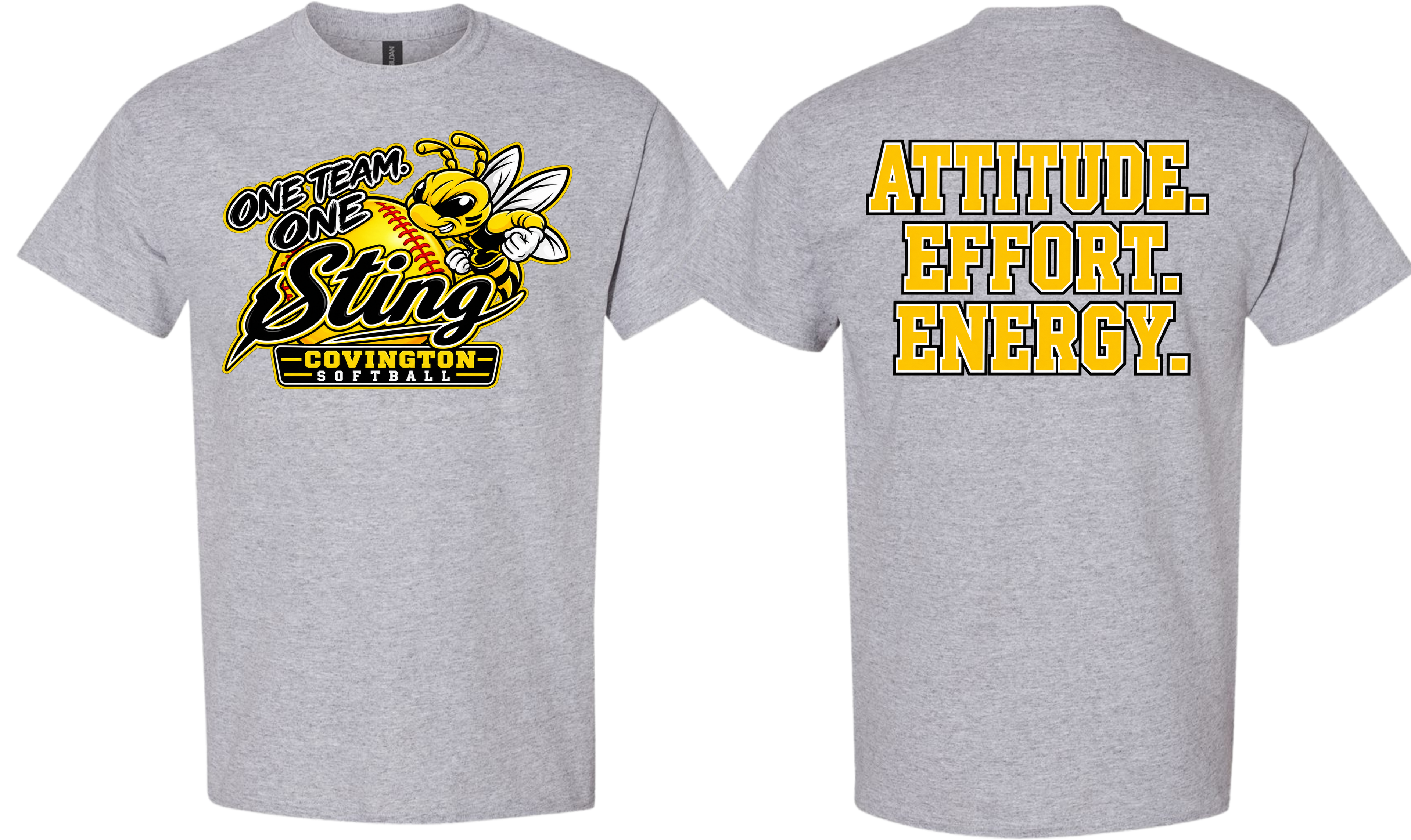 Attitude. Effort. Energy. - Black/Yellow Design