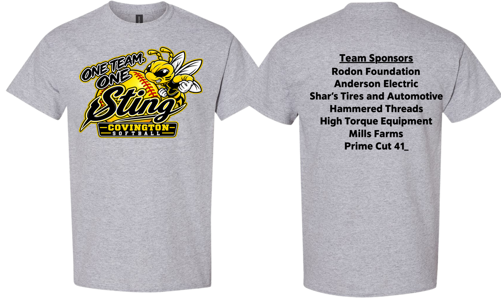 Covington Sting Sponsor List - Black/Yellow Design