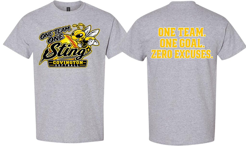 One Team. One Goal. Zero Excuses. - Black/Yellow Design