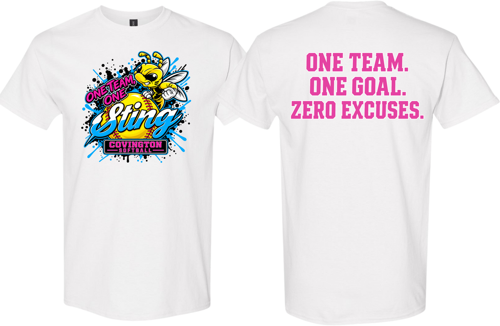 One Team. One Goal. Zero Excuses. - Pink/Blue Design