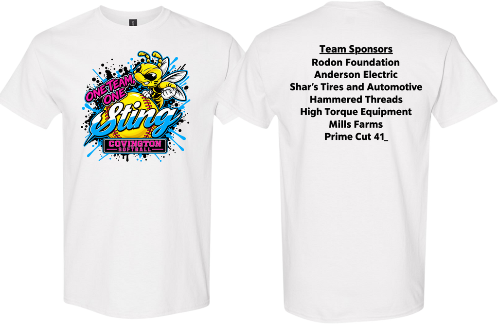 Covington Sting Sponsor List - Pink/Blue Design