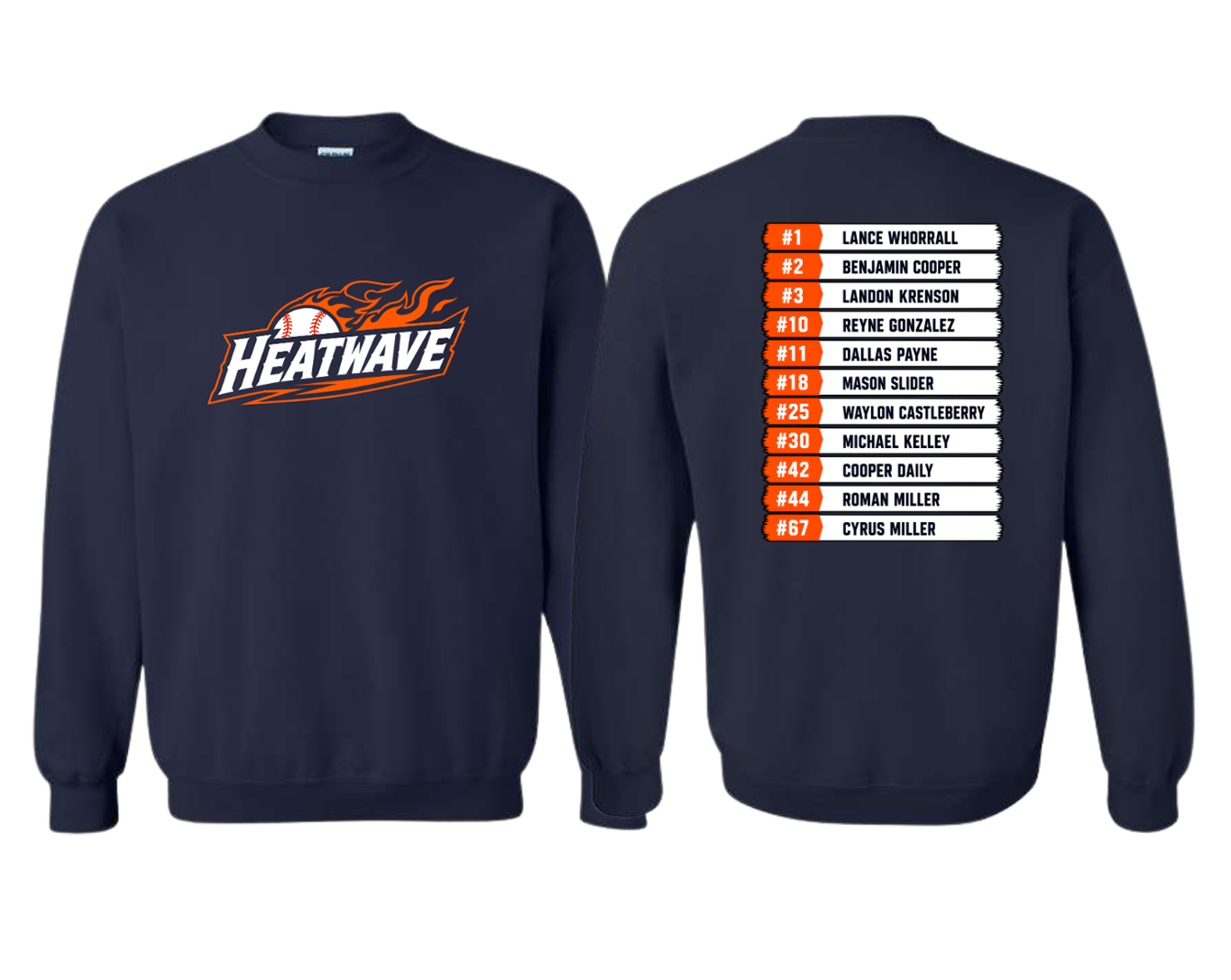 Heat Wave Baseball Crewneck
