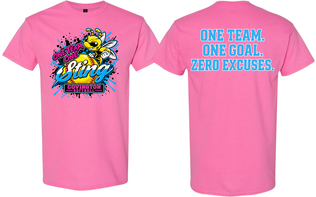 One Team. One Goal. Zero Excuses. - Pink/Blue Design