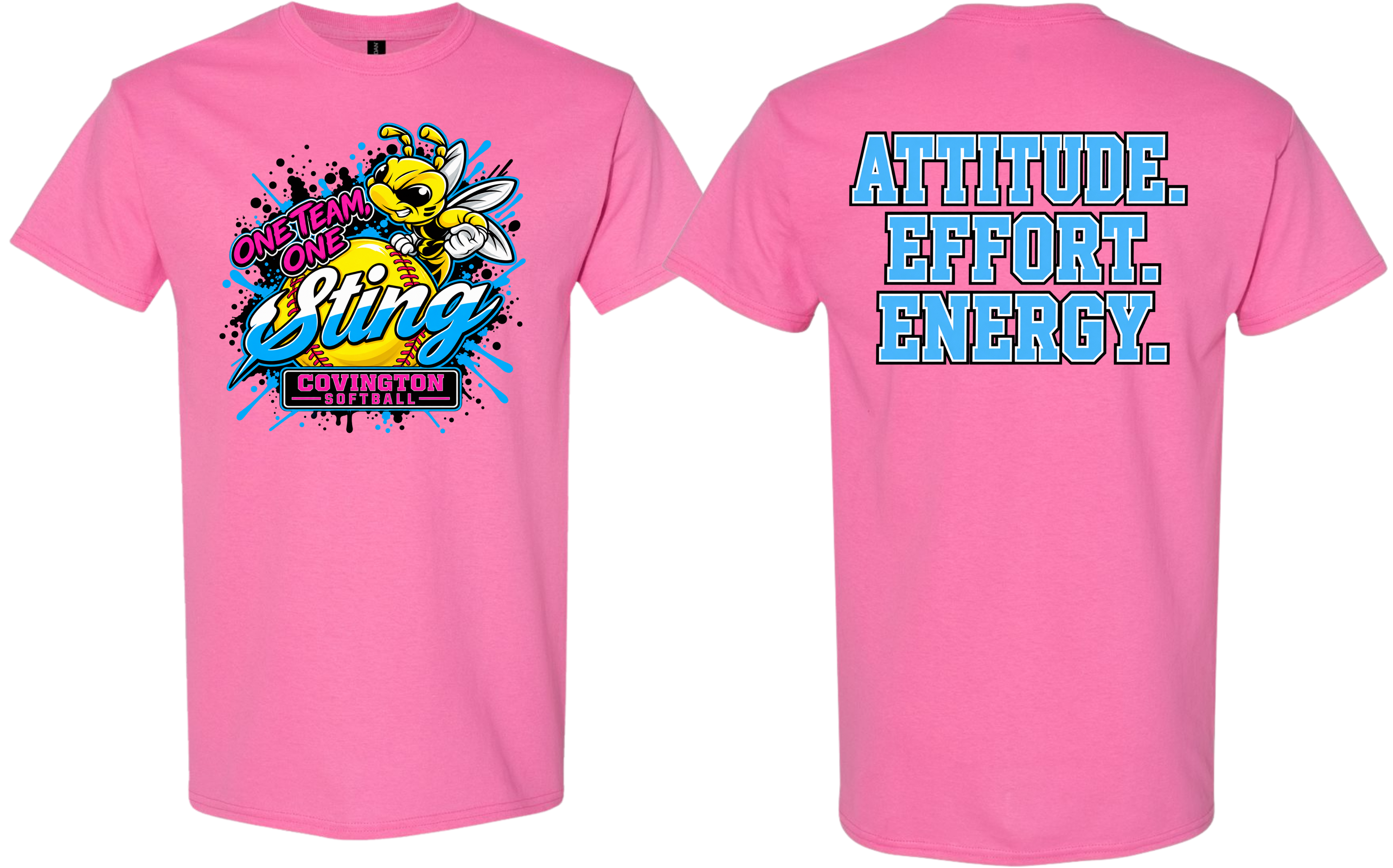Attitude. Effort. Energy. - Pink/Blue Design