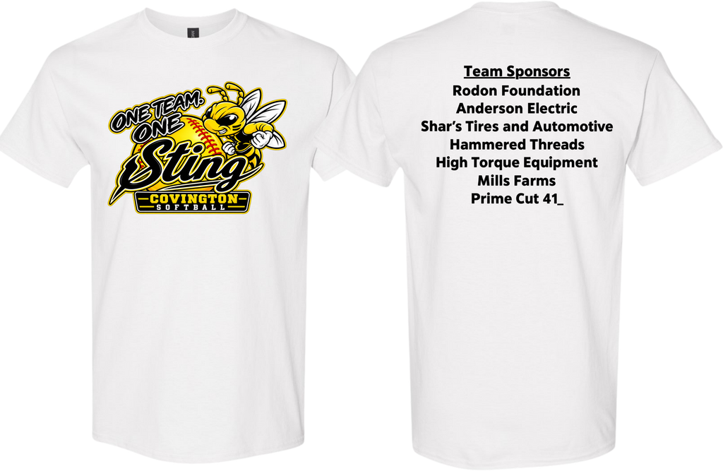 Covington Sting Sponsor List - Black/Yellow Design